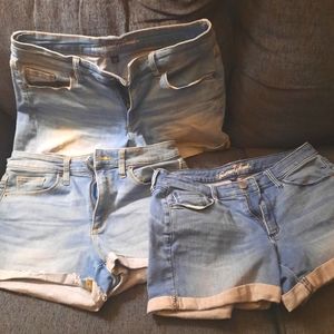 3 pair Universal Thread jean shorts